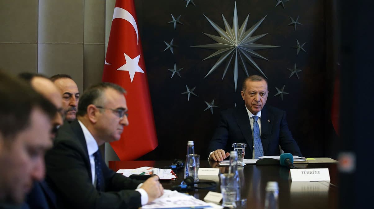 Cumhurba�kan� Erdo�an, Almanya Ba�bakan� Merkel ile g�r��t�