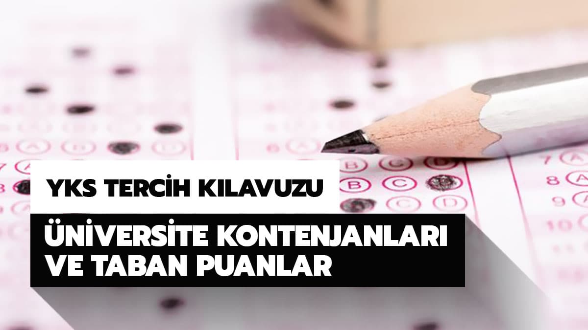 �SYM YKS tercih k�lavuzu taban puanlar� ve kontenjanlar belli oldu!
