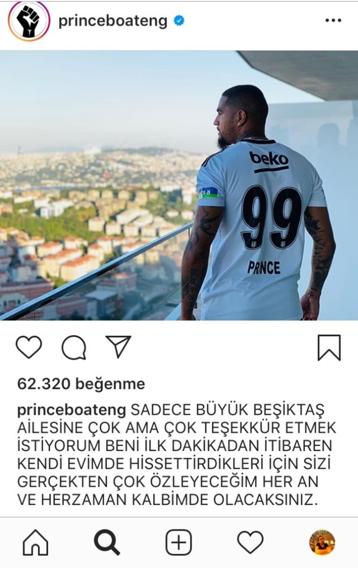 Boateng Be�ikta�'a bu s�zlerle veda etti!