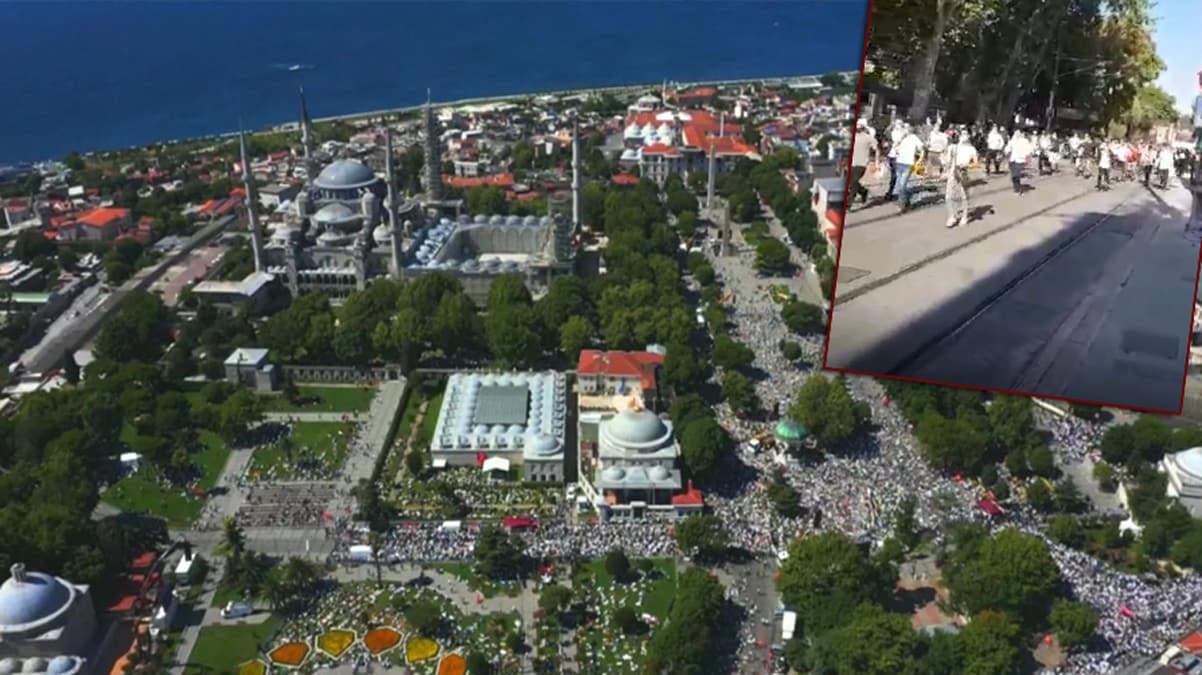 Ayasofya Camii'ne ko�arak gittiler