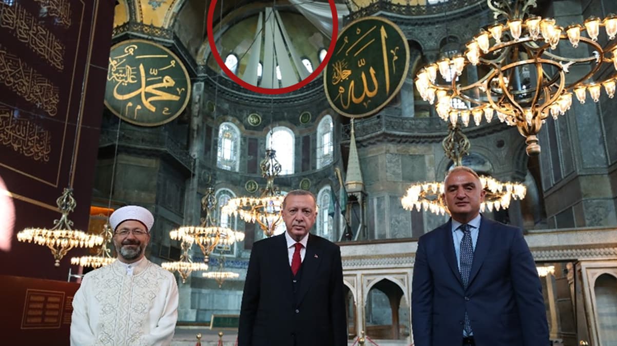 Merak ediliyordu: Ba�kan Erdo�an'�n ziyareti s�ras�nda ortaya ��kt�