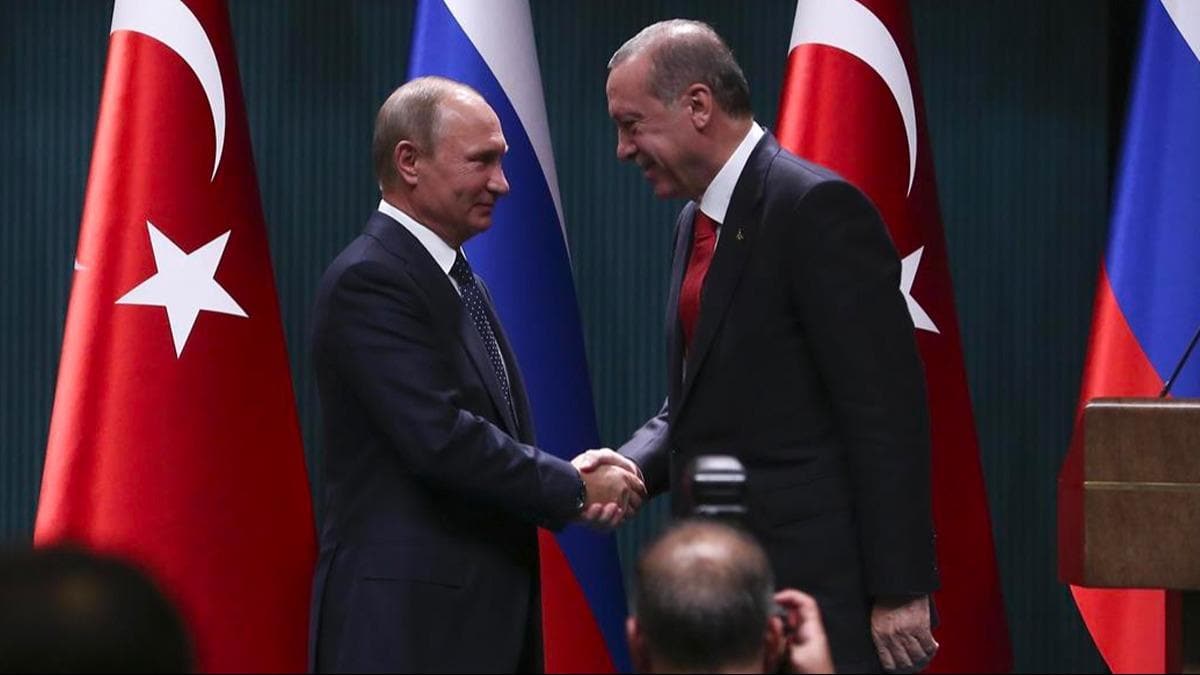 Bakan Erdoan Rusya Devlet Bakan Putin ile grt