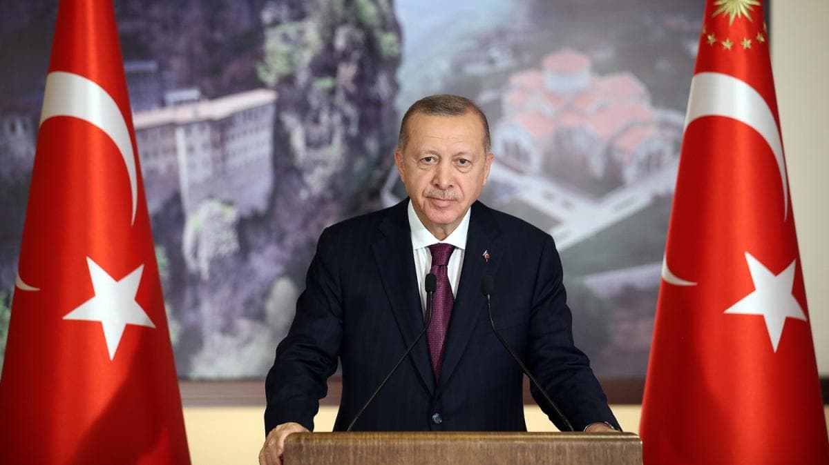 Cumhurbakan Erdoan: Ayasofya'nn al bir turnusol kad ilevi grmtr