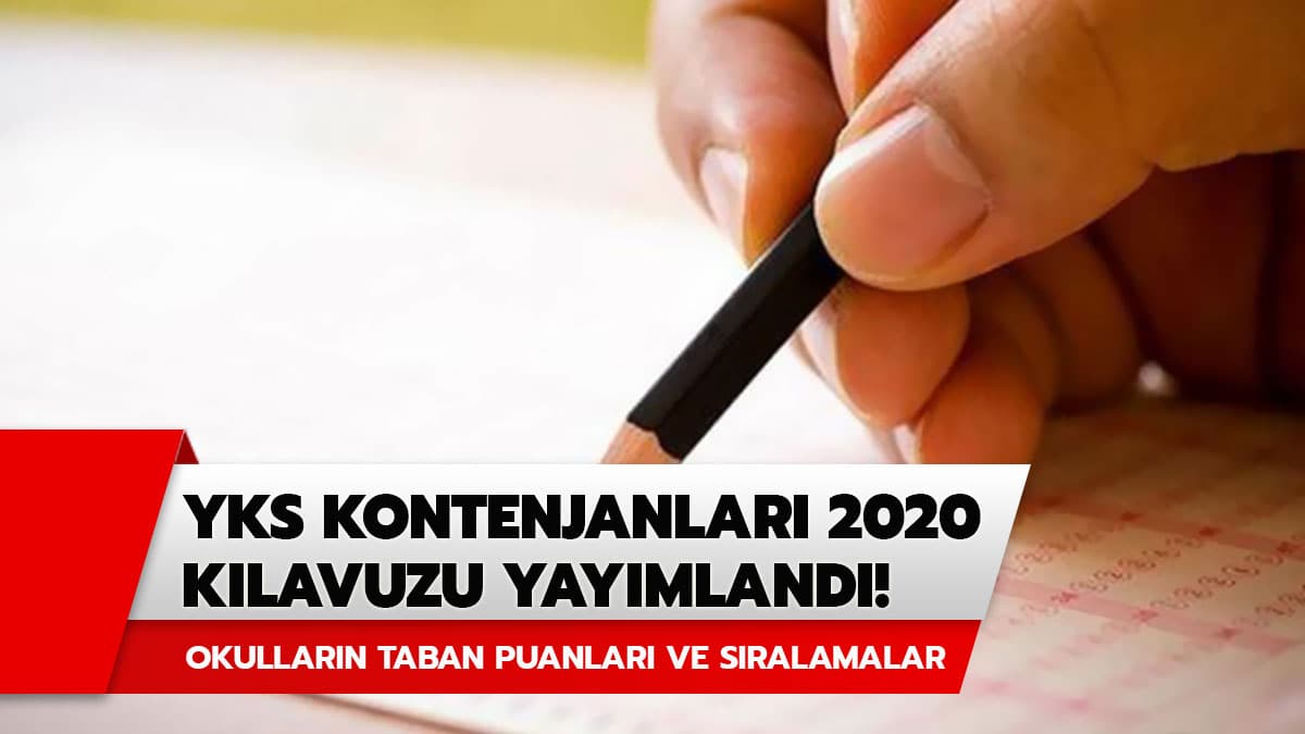 YKS taban puanlar� 2020 tercih k�lavuzu yay�mland�! �SYM YKS kontenjanlar� k�lavuzu