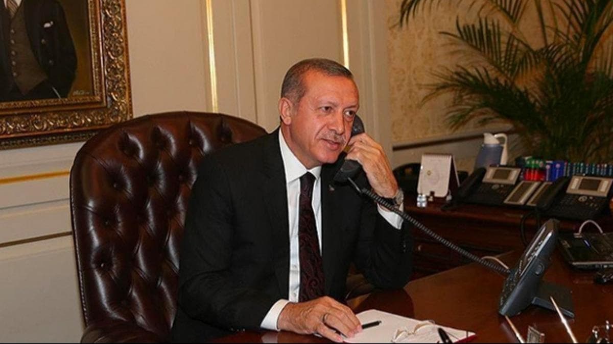 Cumhurbakan Erdoan liderlerle bayramlat 