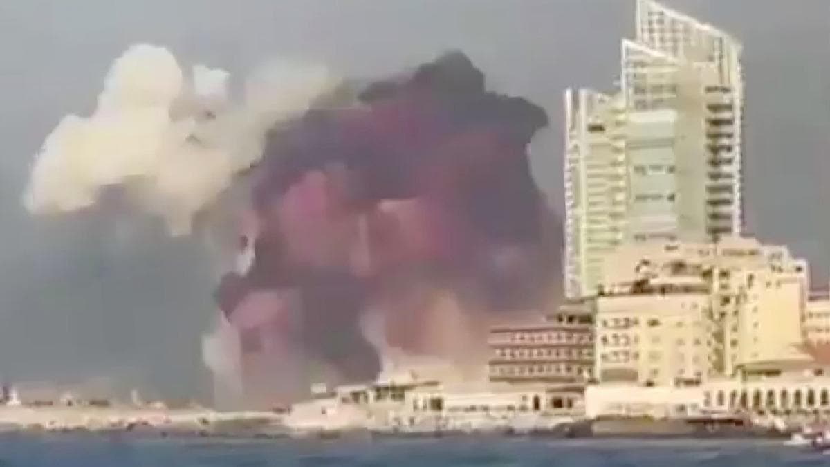 Lbnan'daki patlamadan sonra kan krmz dumann sebebi azot oksit hava kirleticileri 