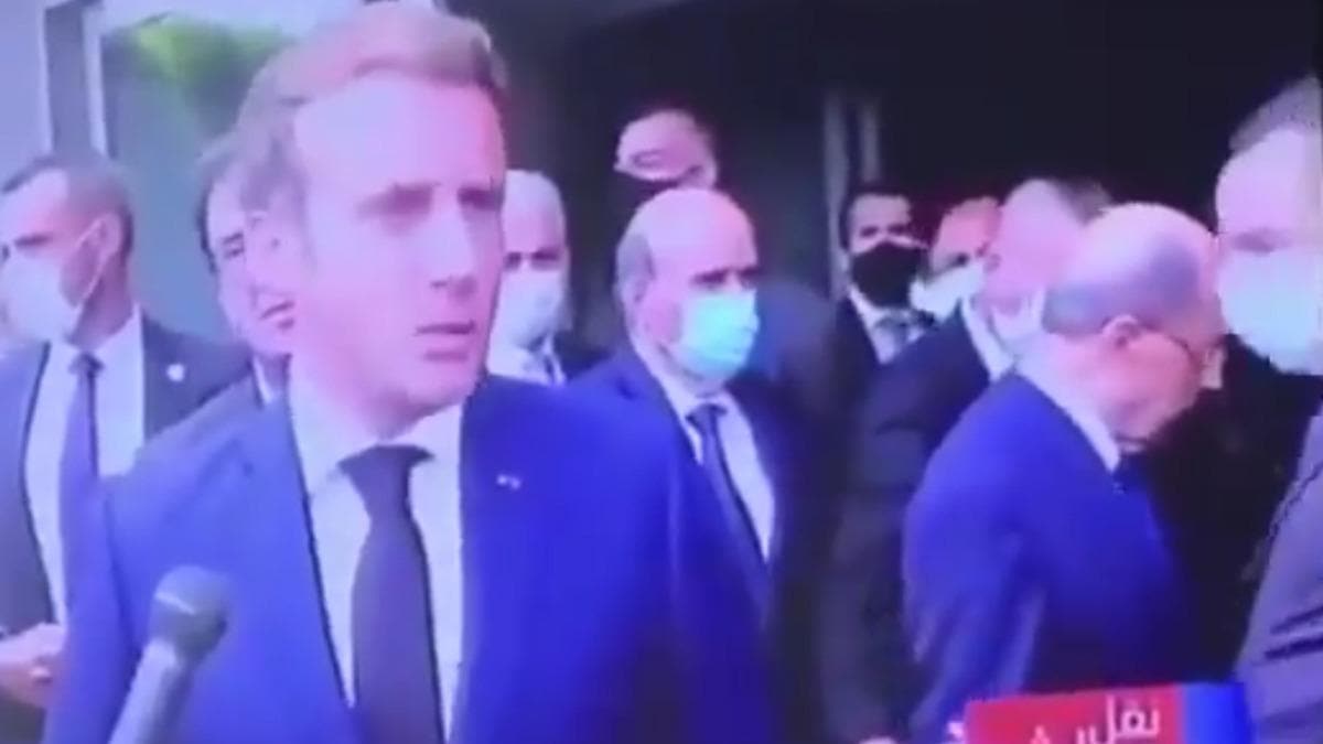 Patlama sonras Lbnan' ziyaret eden Macron'a souk du! 