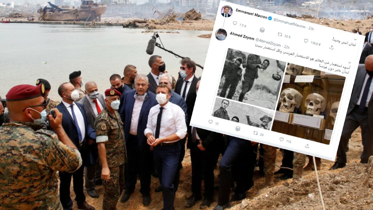 Macron'un 'L�bnan �ovu' tutmad�! Tokat gibi cevap