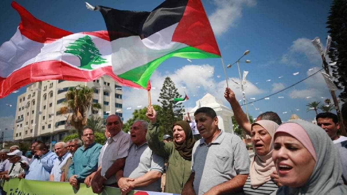 Gazze'den komuya destek: Filistin ve Lbnan'n yaralar bir, kaderi bir