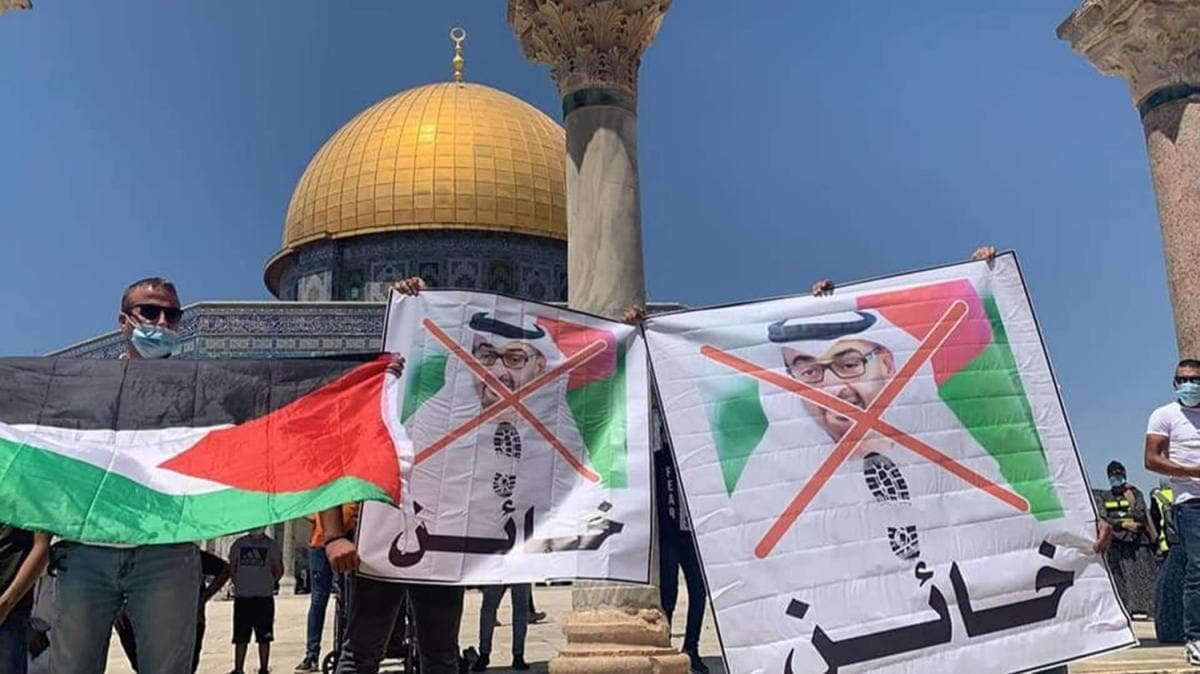 Gazze'de BAE-srail anlamas protesto edildi