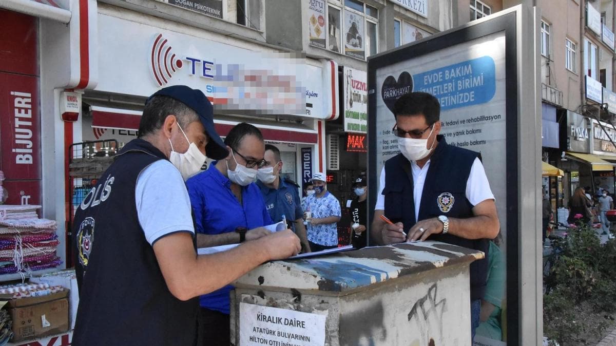 Ktahya'da maske takmayanlara ceza yad
