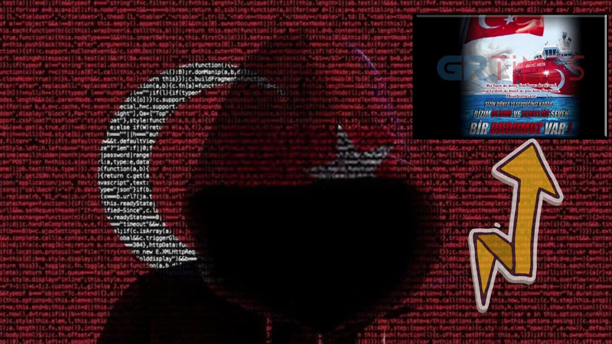 Siber sava�! Yunanistan'�n resmi sitelerine 'Oru� Reis' foto�raf� koyup not b�rakt�lar: Sizin d�nyay� sevdi�iniz kadar...