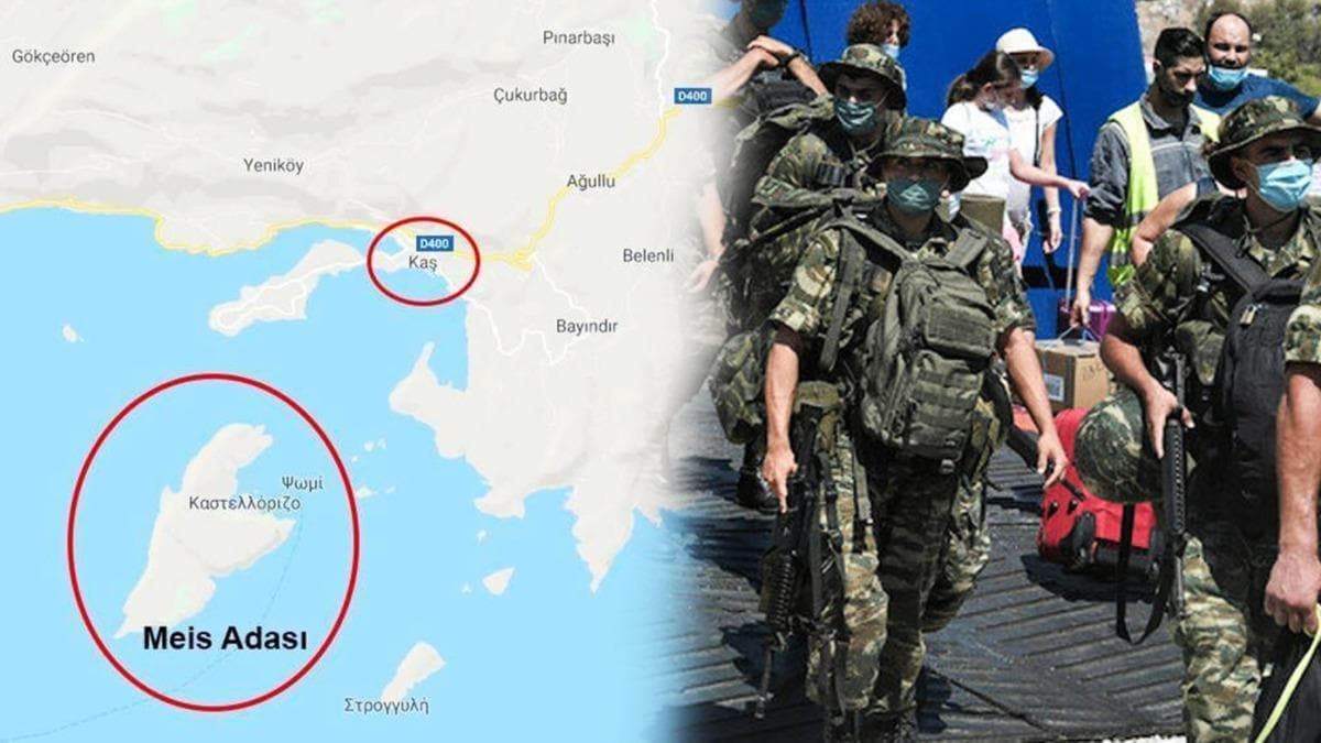 Yunan atele oynuyor: Turist feribotuyla Meis adasna asker konulandrdlar