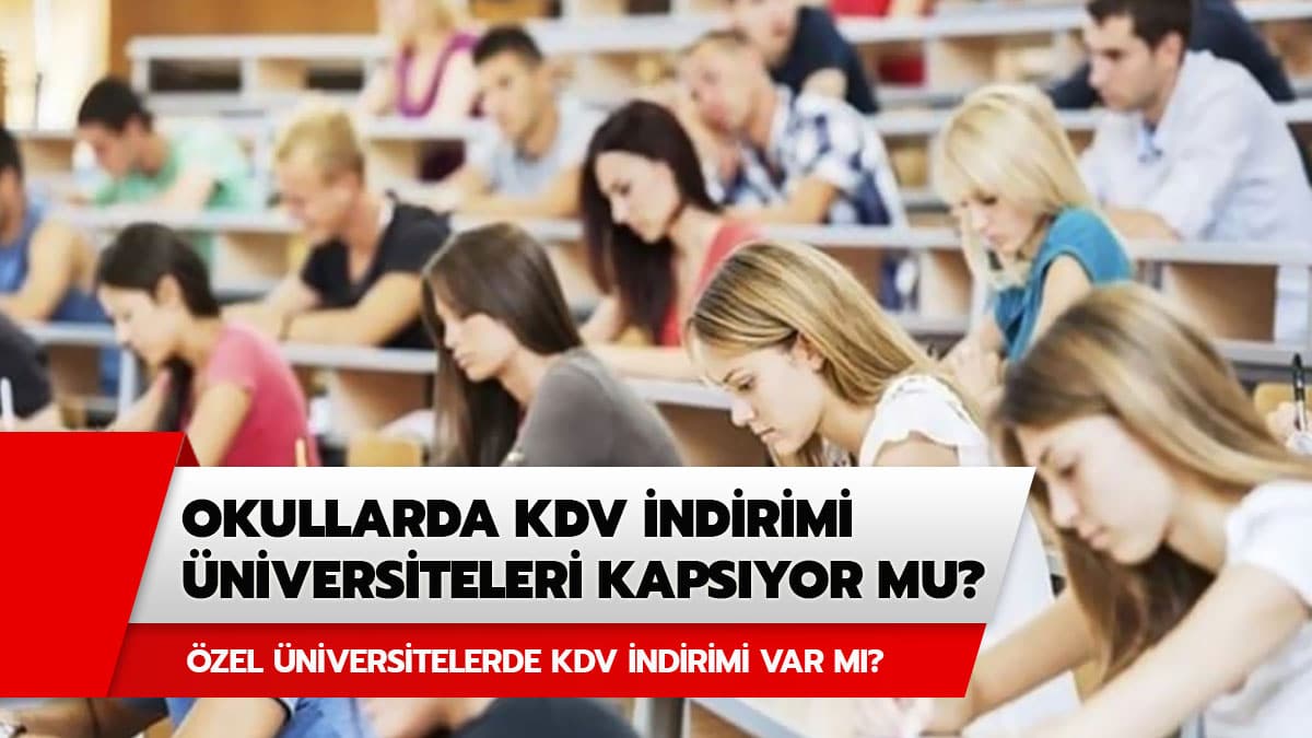 �zel �niversitelerde KDV indirimi var m�?