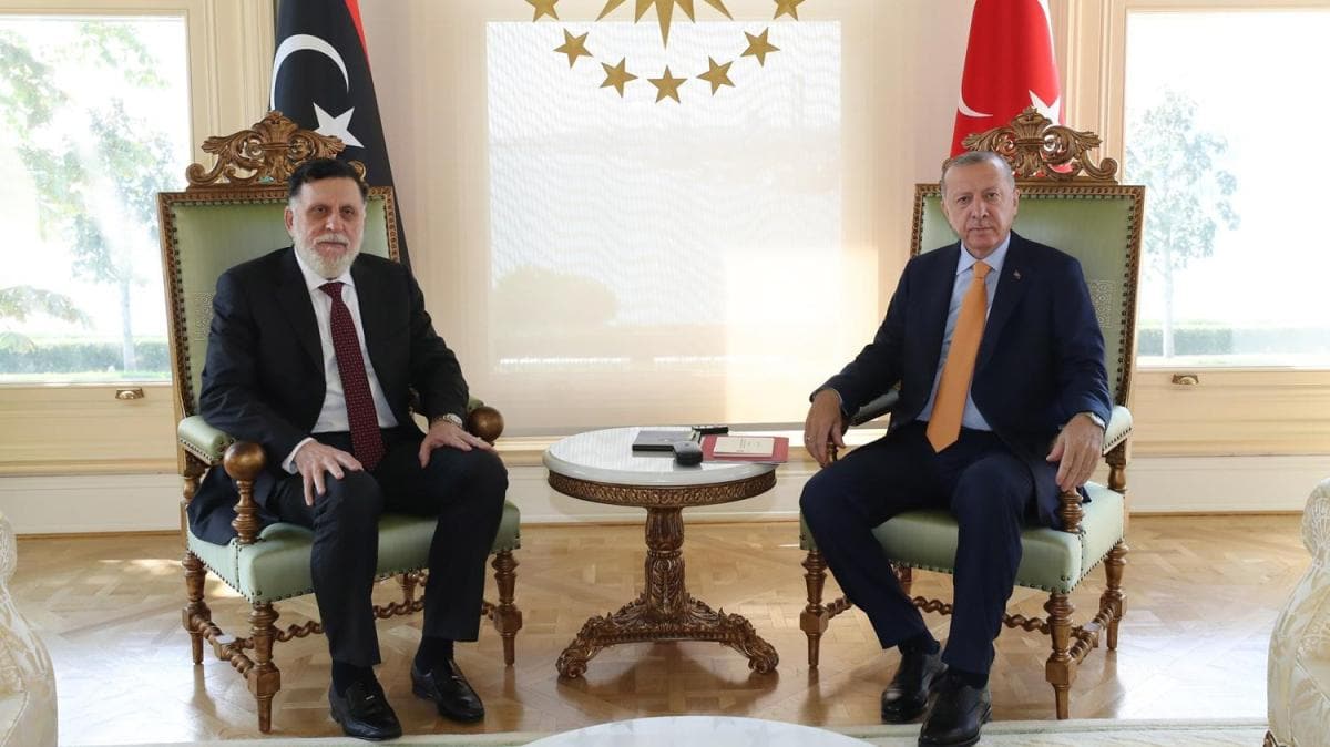 Cumhurbakan Erdoan'n Libya Babakan Fayiz es-Serrac' kabul balad