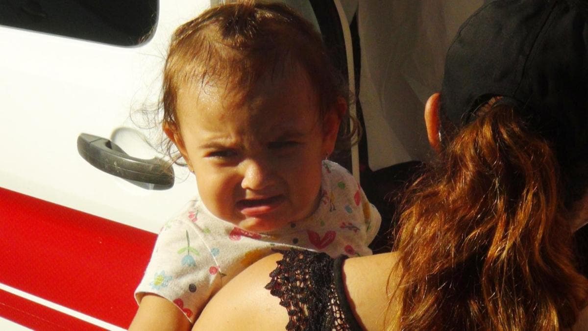 Bebek koltuu ve emniyet kemeri sayesinde 3 yandaki Melek kazay yara almadan atlatt 