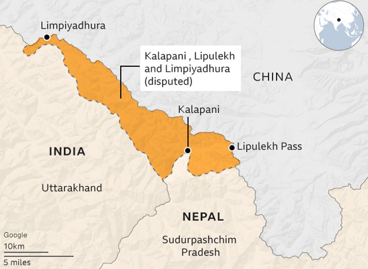 Nepal, Hindistan ile ihtilafl� s�n�r haritas�n� okul kitaplar�na koydu