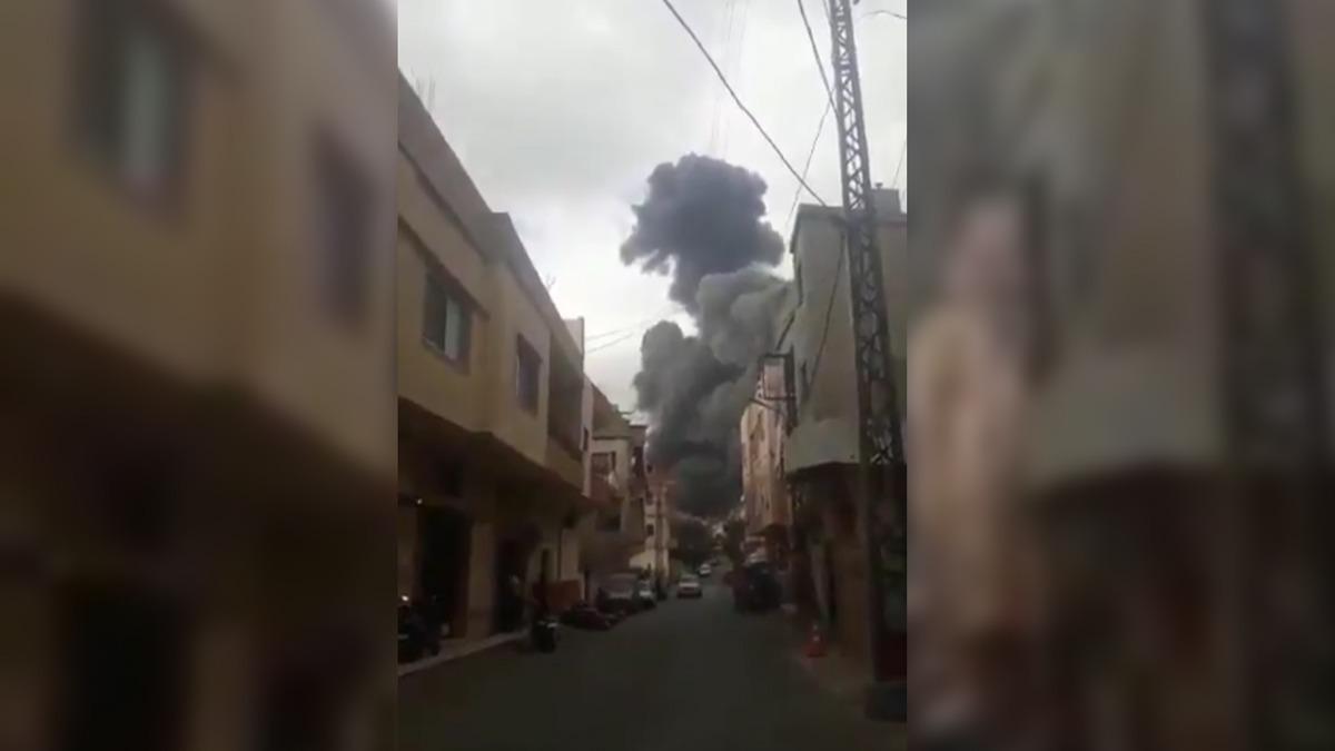Lbnan'da Hizbullah'a ait silahlarn depoland binada byk bir patlama meydana geldi