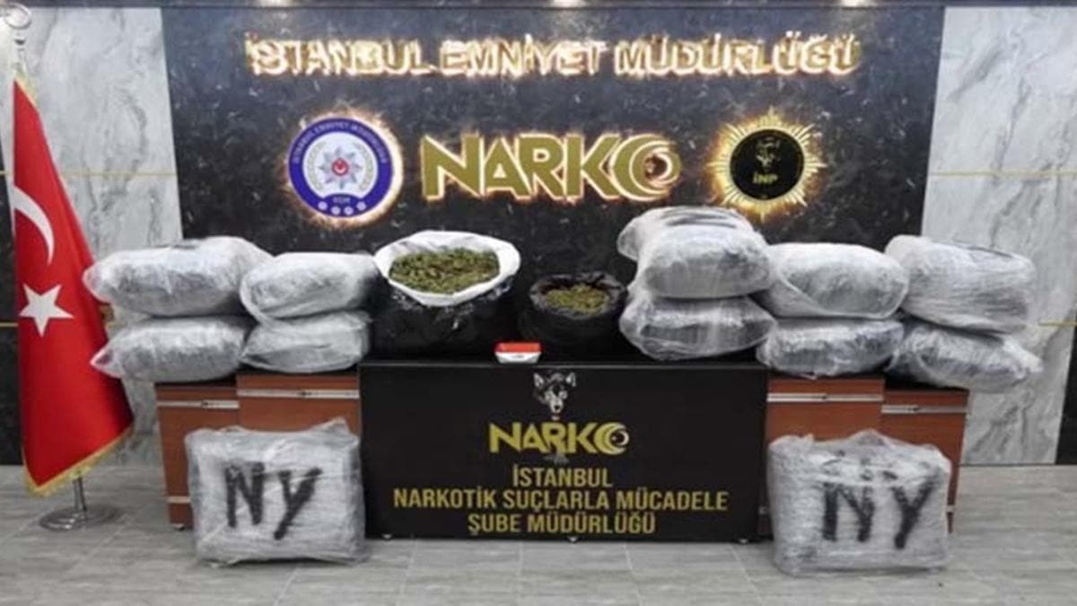 stanbul'da narkotik operasyonu: 188 kilo Hint keneviri yakaland