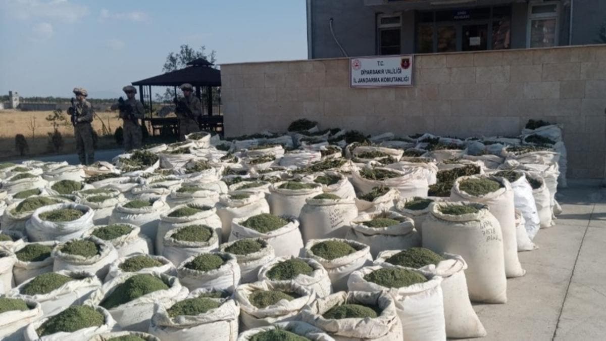 Uyuturucu tacirlerine byk darbe! Diyarbakr'da son 9 ayda 97 milyon kk kenevir ve 42 ton esrar ele geirildi