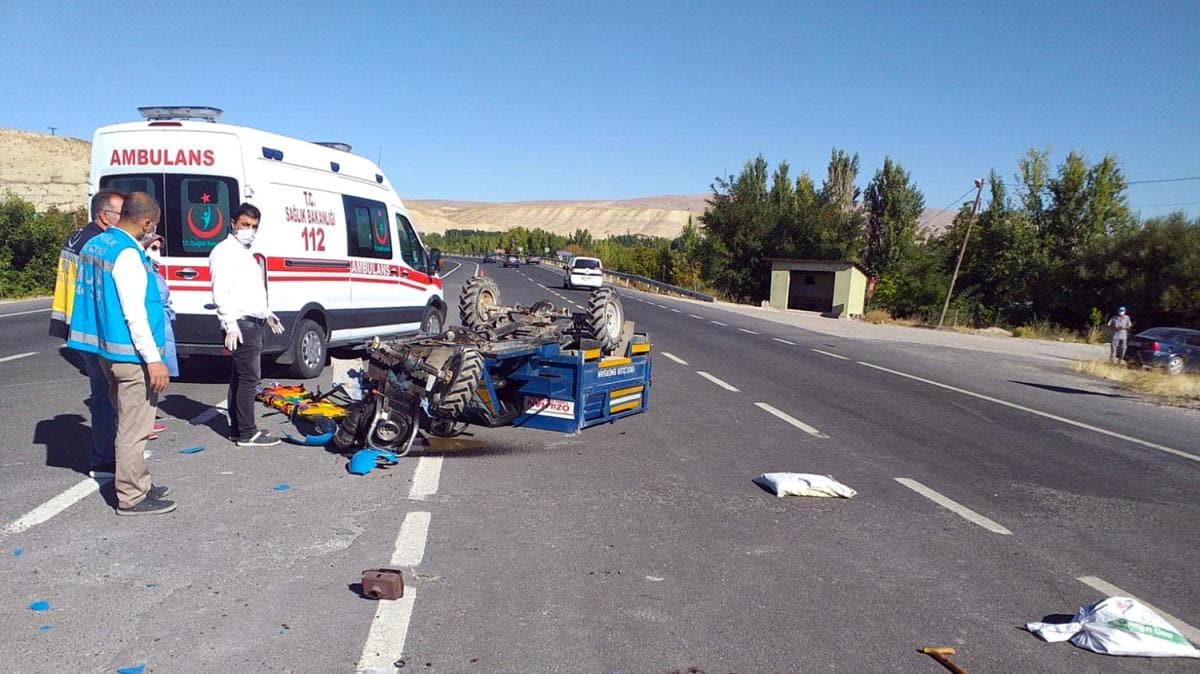 Malatya'da apa motoru devrildi: 1 l