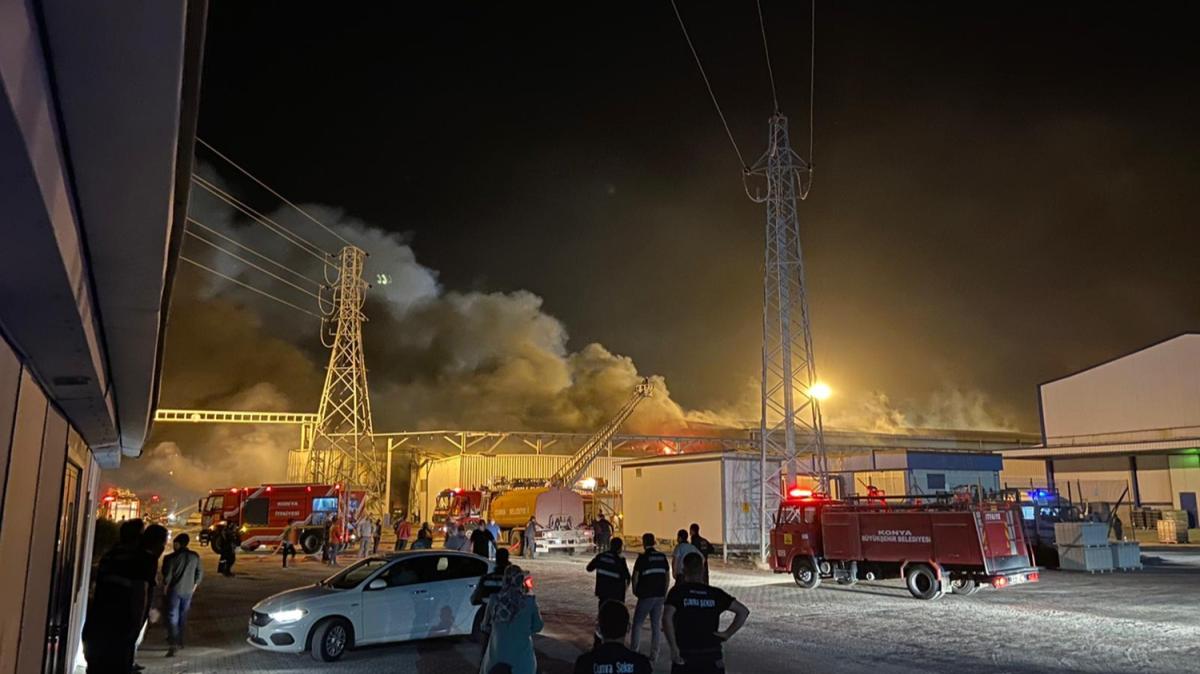 Konya'daki eker fabrikasnda yangn kt 