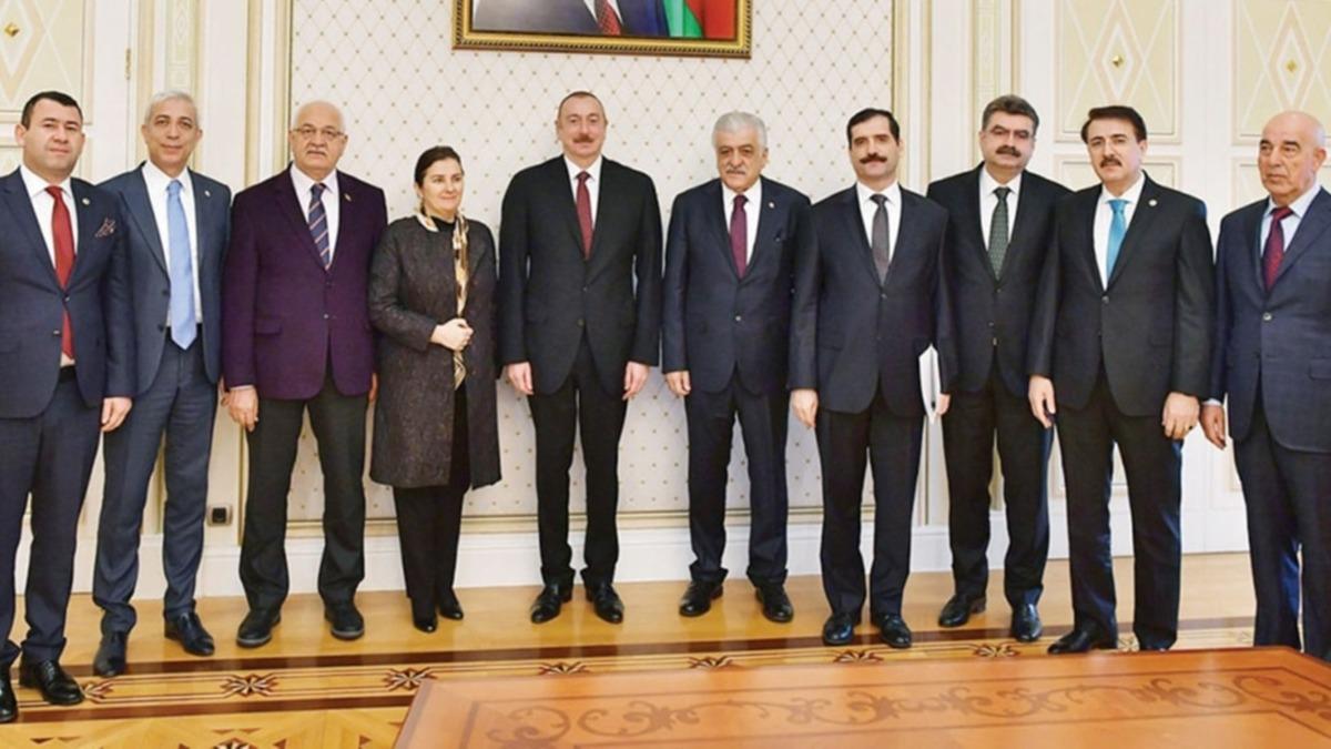 Aliyev'den Trk heyetine: Karaba'a bayra birlikte dikeceiz