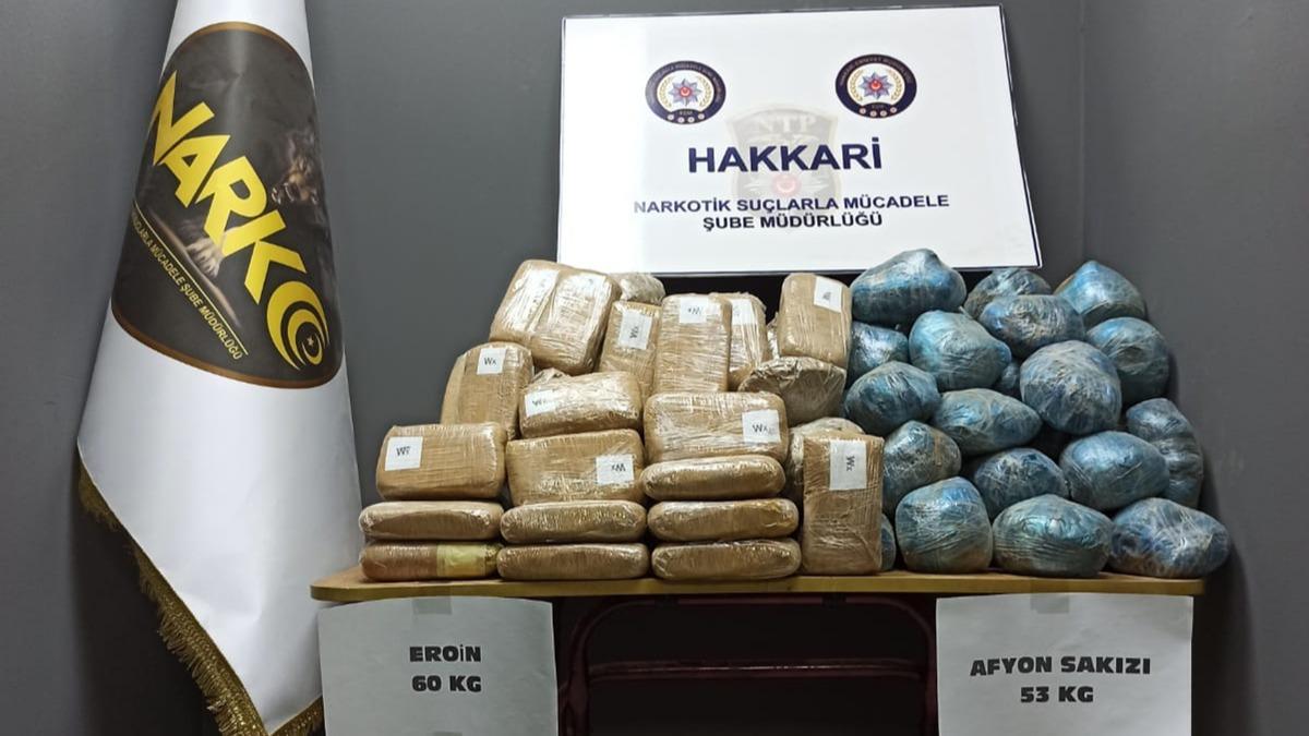 Hakkari'de uyuturucu operasyonu