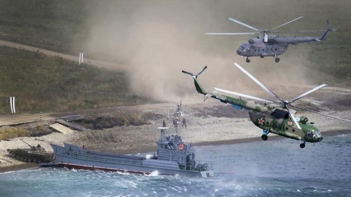 Gney Kafkasya'da gerilim had safhayken Rusya'dan Hazar Denizi evresinde askeri tatbikat