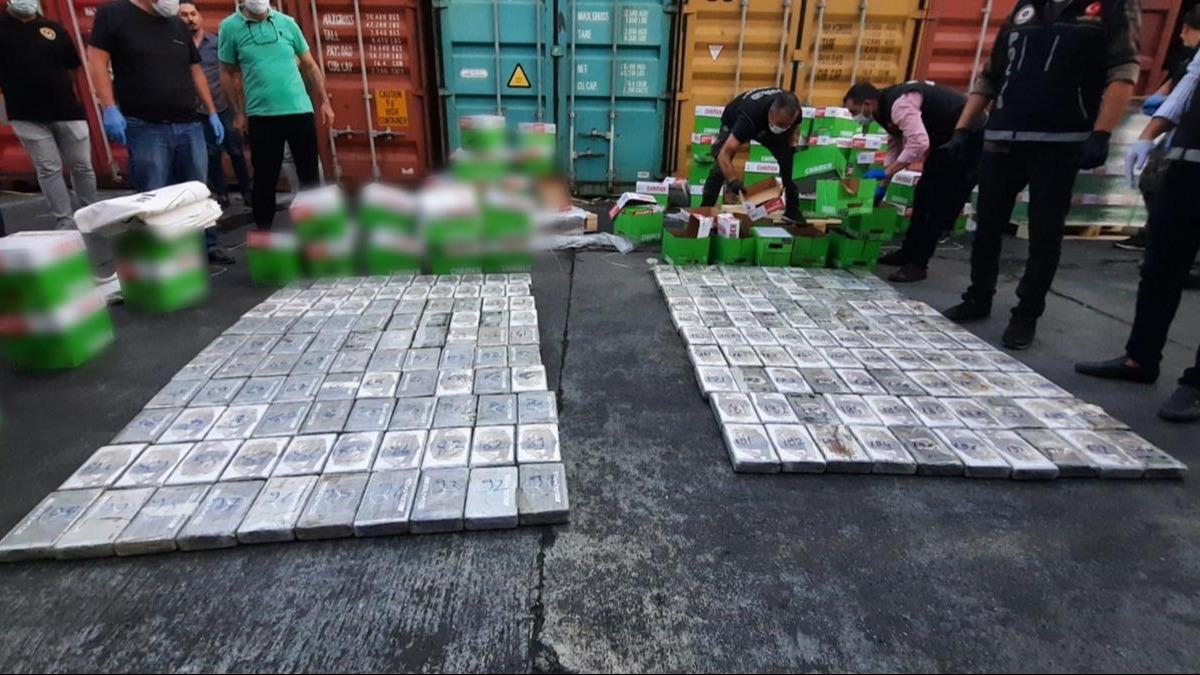 Mersin Liman'nda 220 kilo kokain ele geirildi