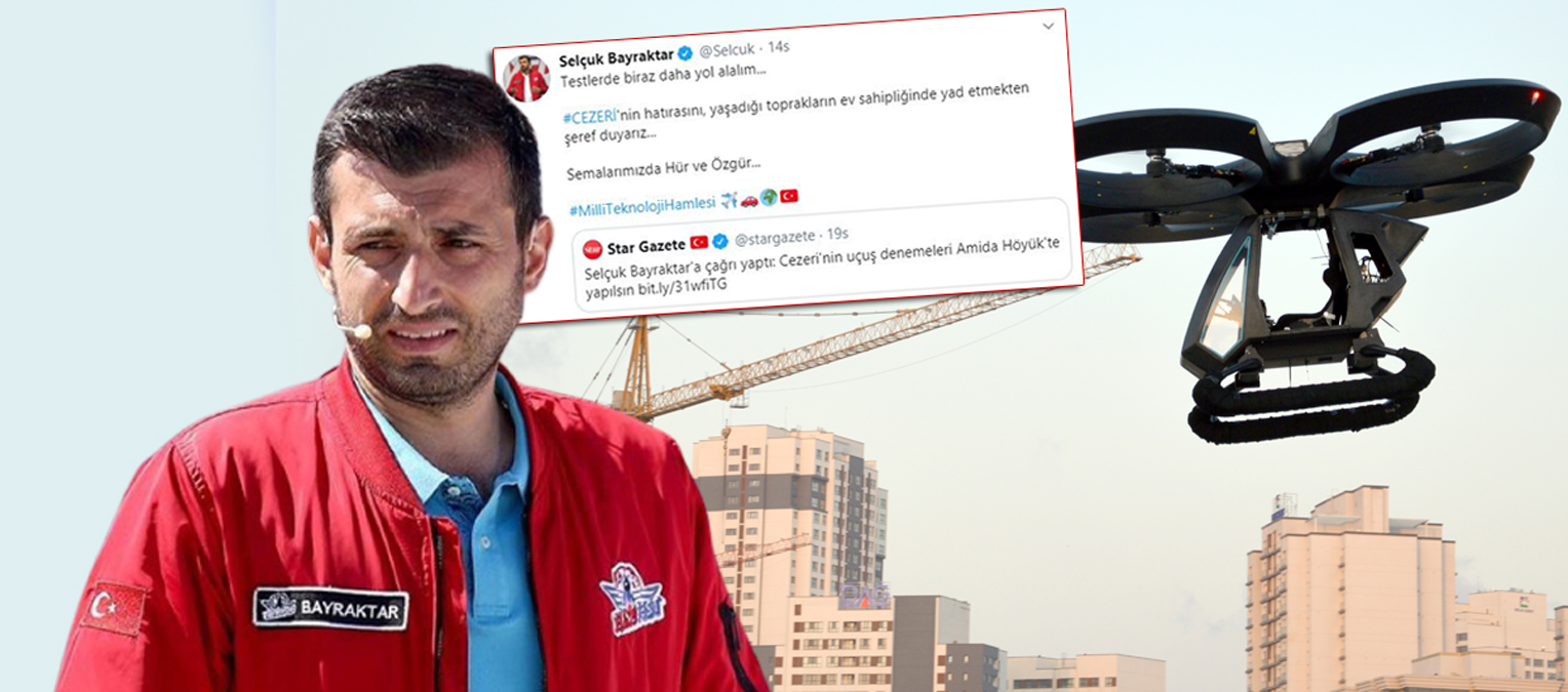 'Cezeri'nin u�u� denemesi Diyarbak�r'da yap�ls�n' �a�r�s�na Bayraktar'dan cevap