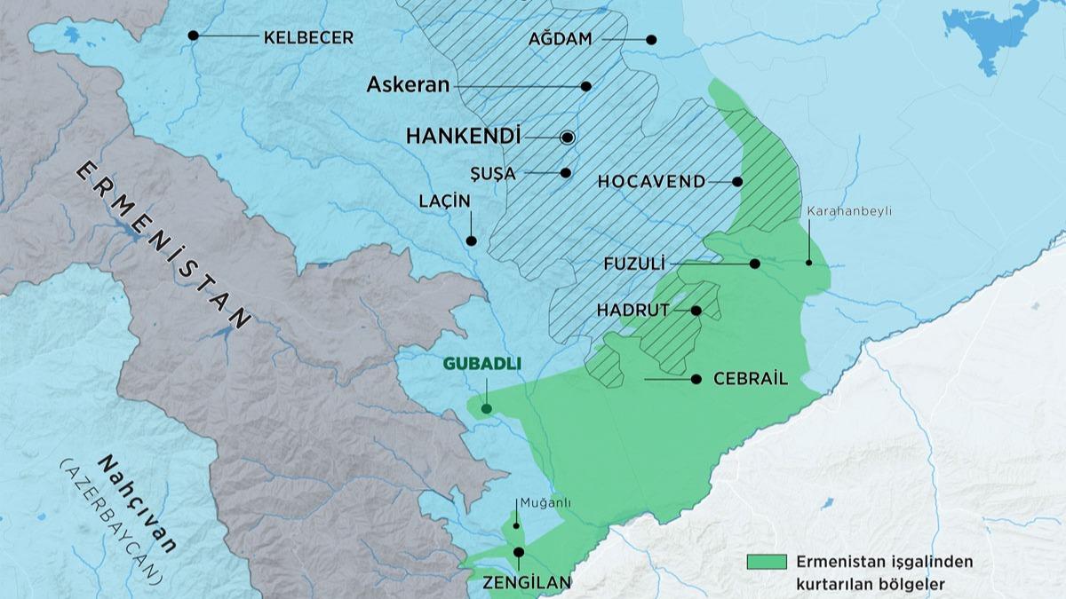 Azerbaycan ordusu hzla ilerleyiini srdryor! te Karaba'daki son durum haritas 