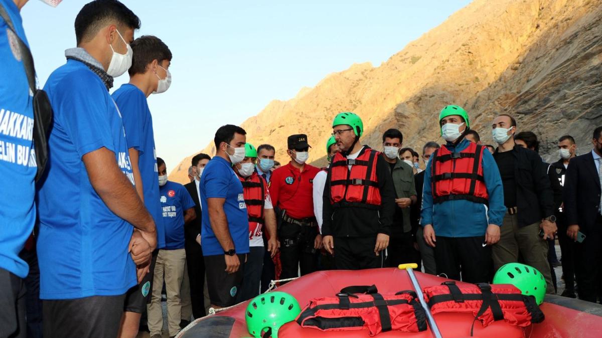 Bakan Kasapolu start verdi, Zap Suyu'nda rafting heyecan balad