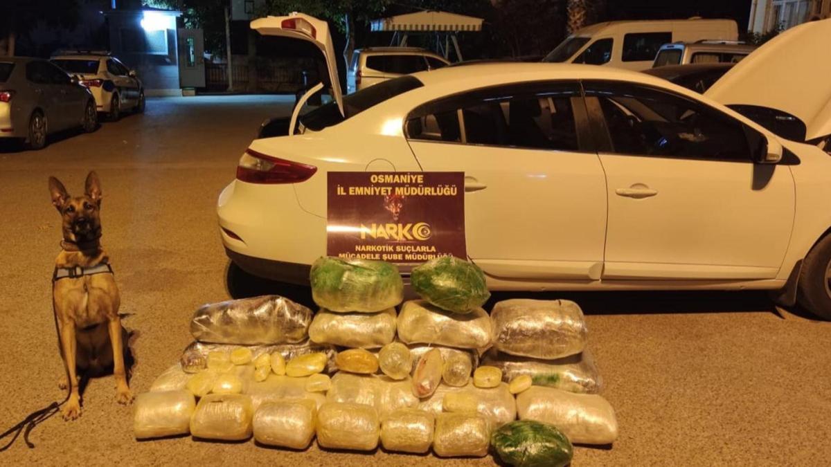 Osmaniye'de narkotik operasyonu: 76 kilo esrar yakaland