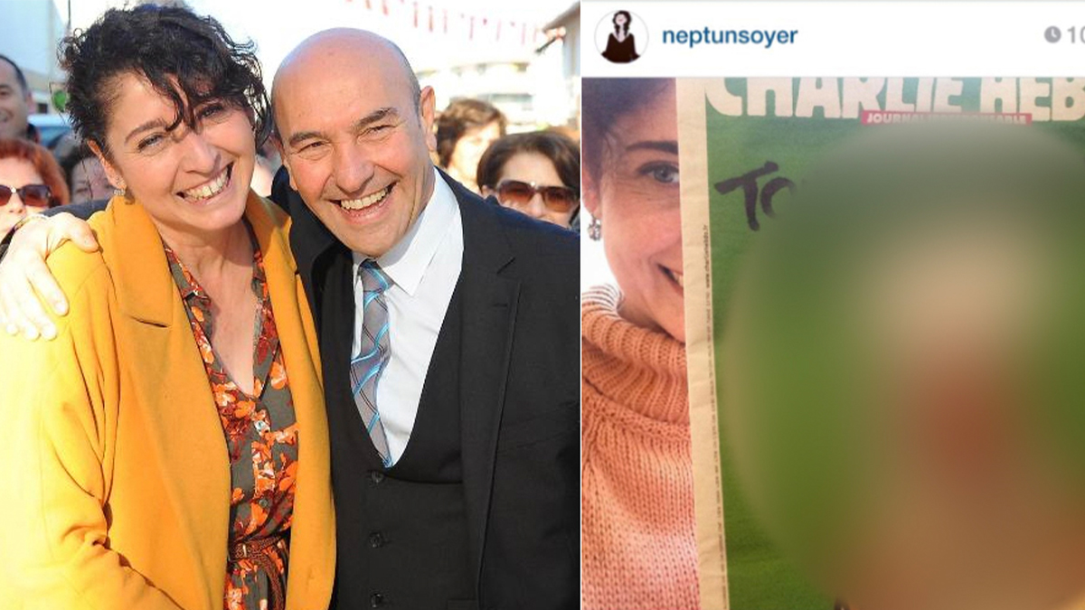 Sosyal medyadan destek vermi�! Tun� Soyer'in e�inden skandal Charlie Hebdo payla��m�