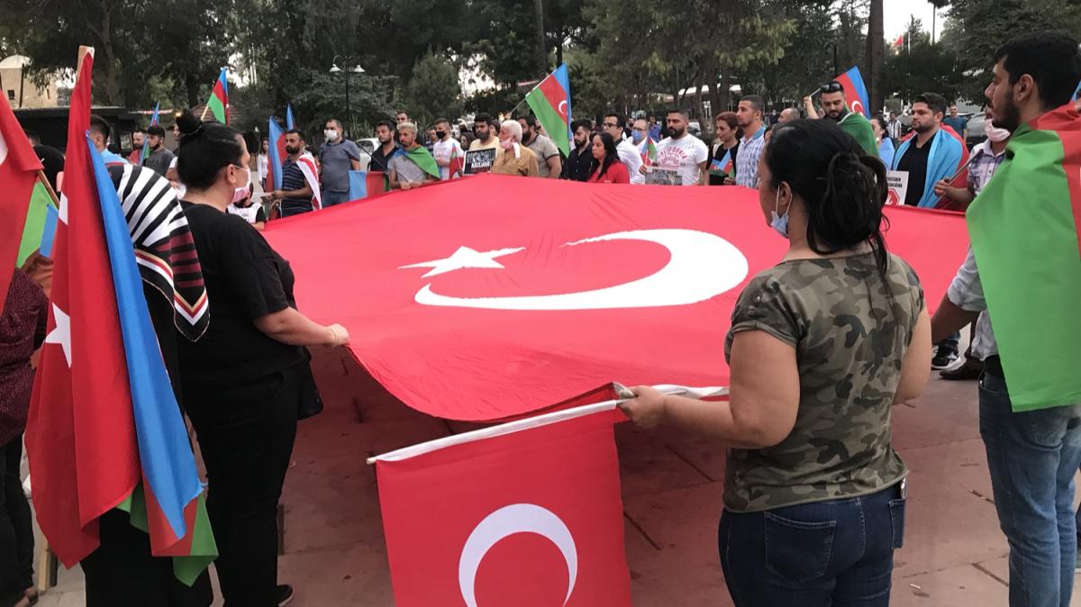 KKTC'de Azerbaycan'a destek mitingi dzenlendi