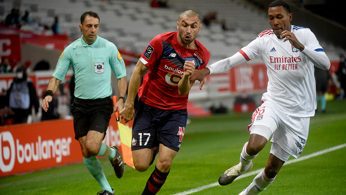 Burak Y�lmaz'�n asisti Lille'e yetmedi, 10 ki�i Lyon puan� kurtard�