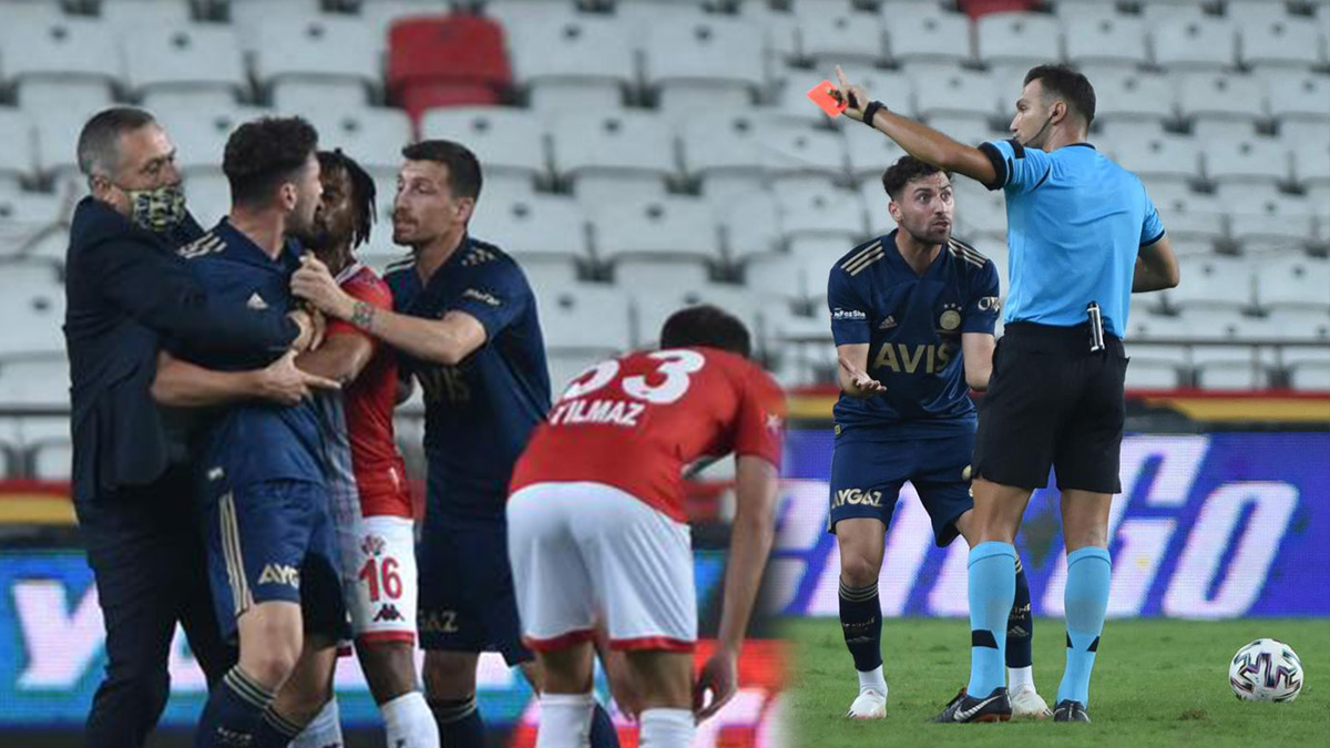 Hakeme omuz att�, k�rm�z� kart sonras� ��lg�na d�nd�