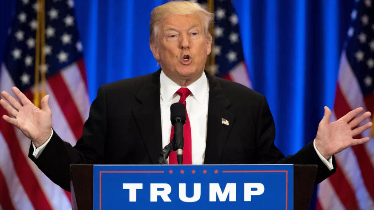 Trump zaferini canl� yay�nda d�nyaya ilan etti!