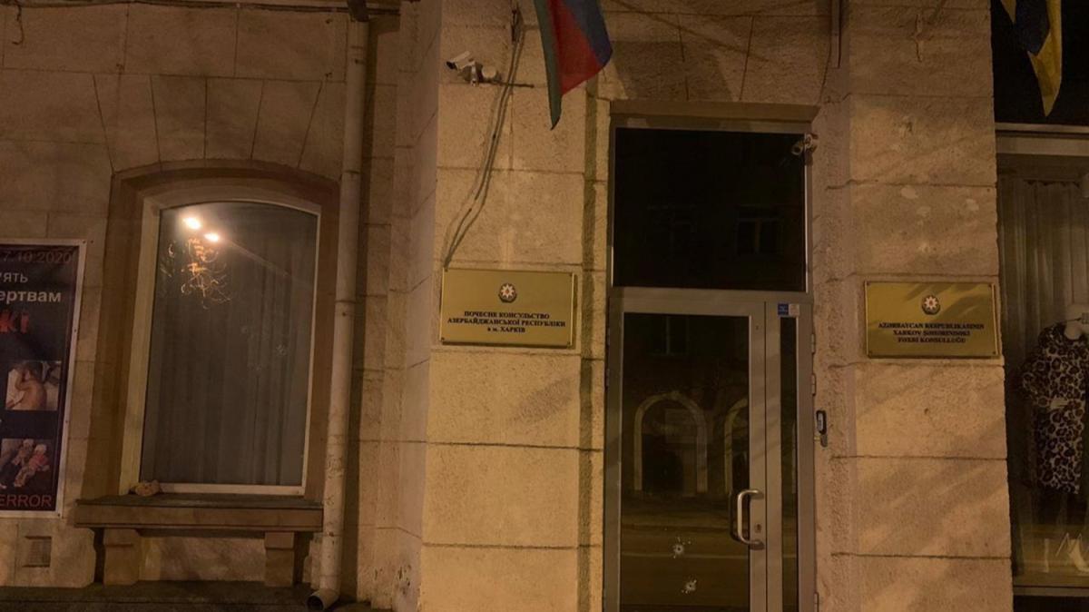 Ukrayna'da Azerbaycan Fahri Konsolosluuna silahl saldr