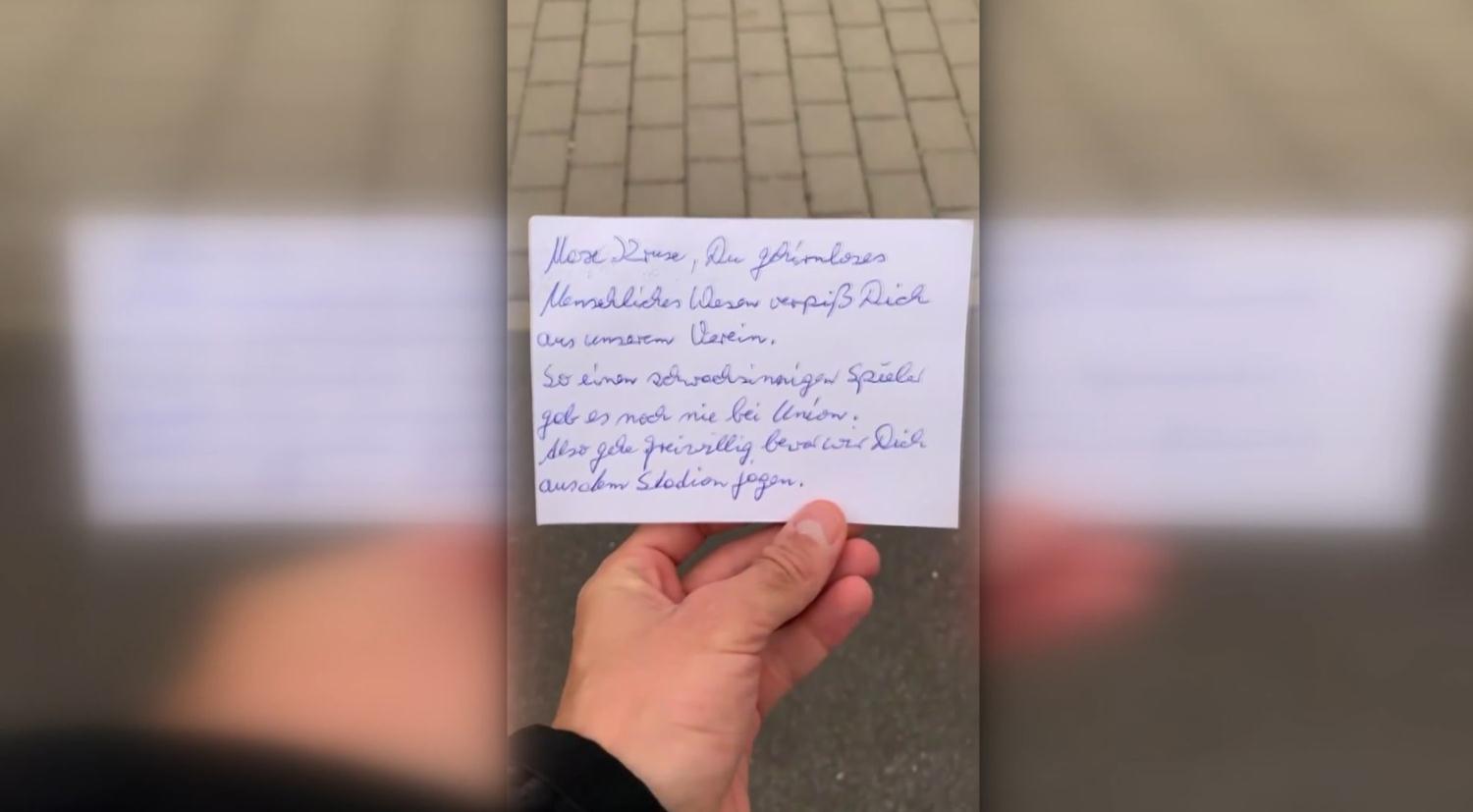 Max Kruse'ye tehdit mektubu