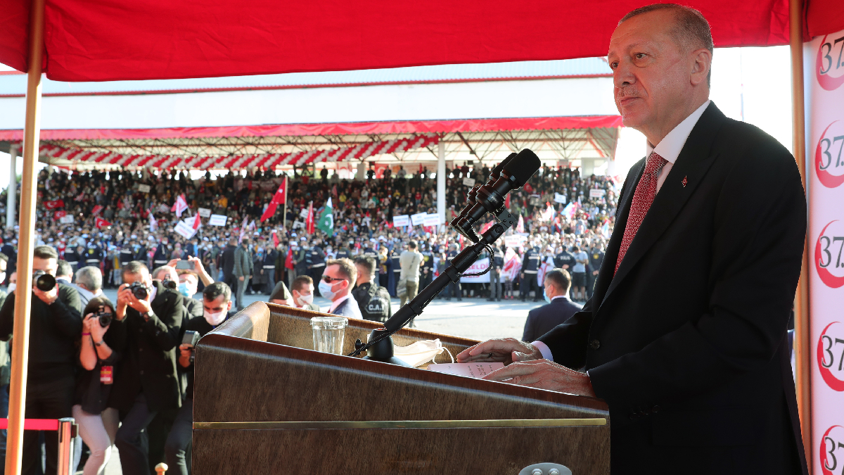 Ba�kan Erdo�an KKTC'de: Garant�r �lke olarak diplomasi oyunlar�na art�k tahamm�l�m�z kalmam��t�r
