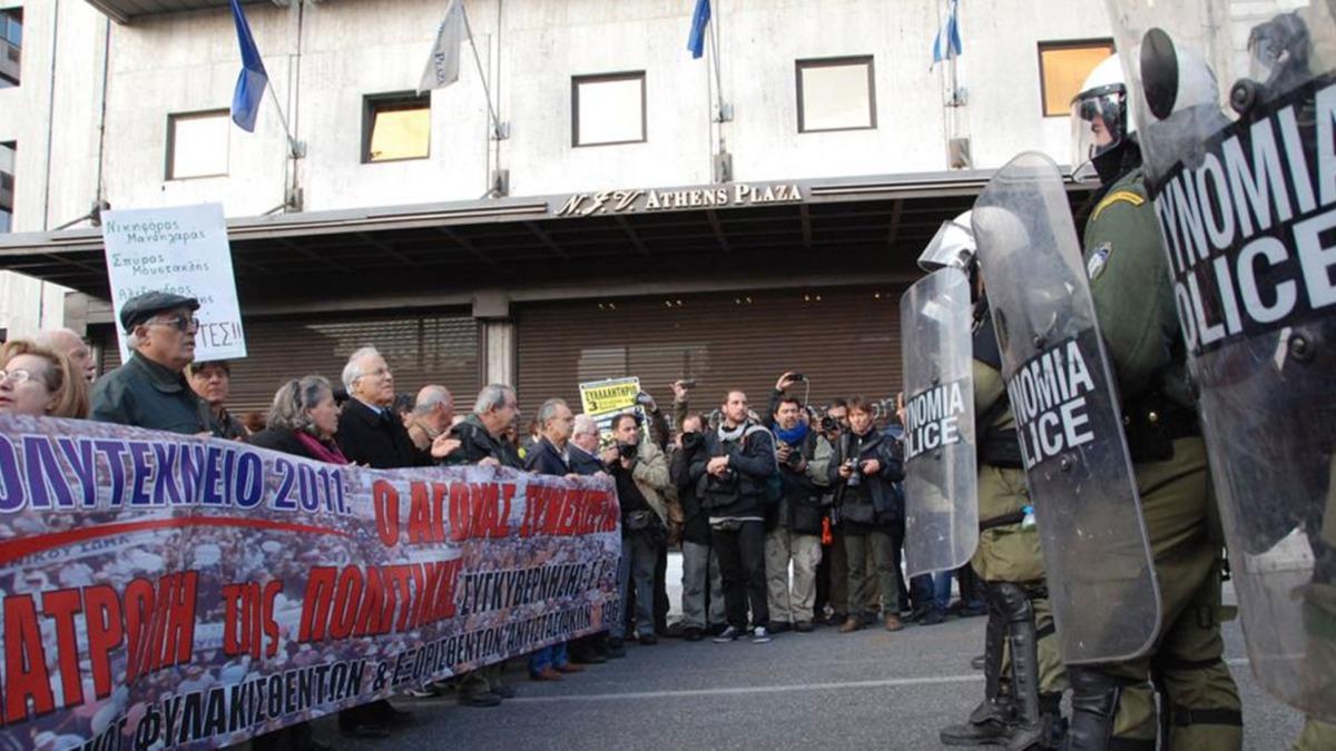 Atina'daki protestolara polis mdahale etti