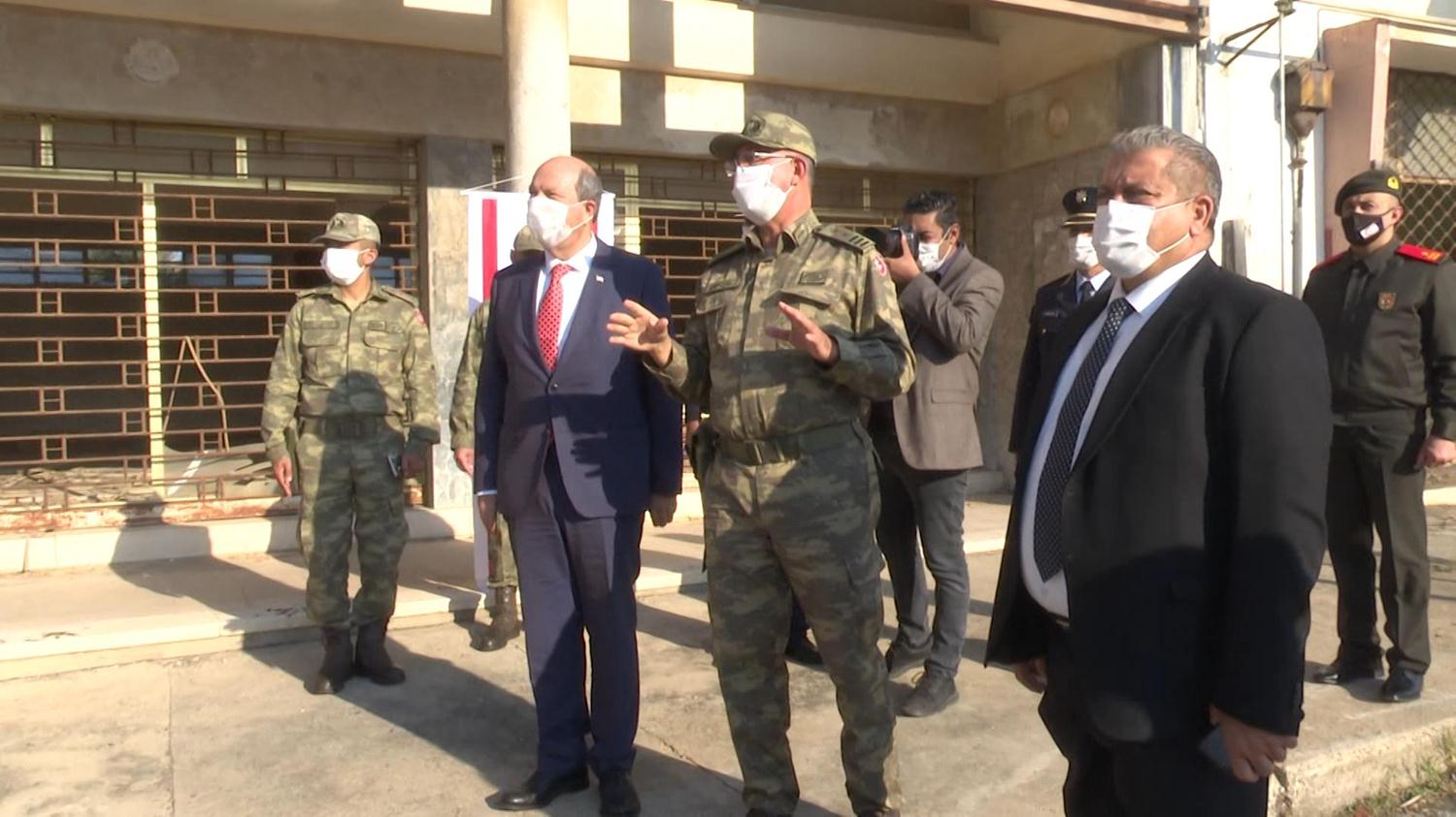 KKTC Cumhurba�kan� Ersin Tatar Mara�'ta yeni a��lacak b�lgelerde incelemelerde bulundu