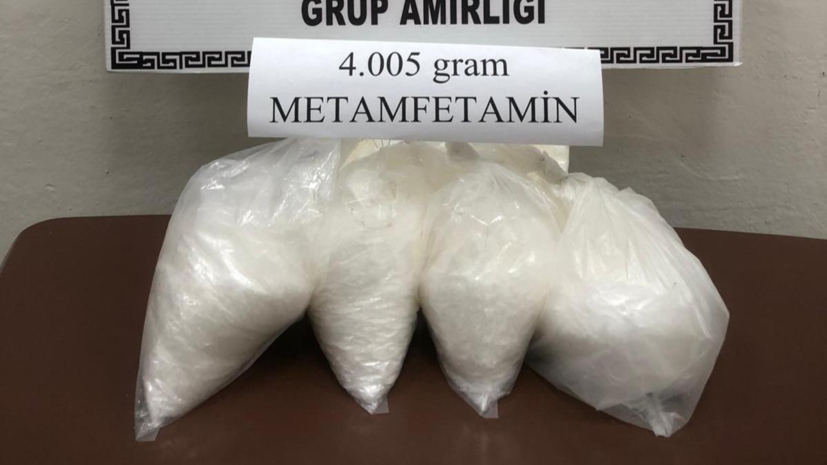 4 kilogram metamfetamin ele geirildi