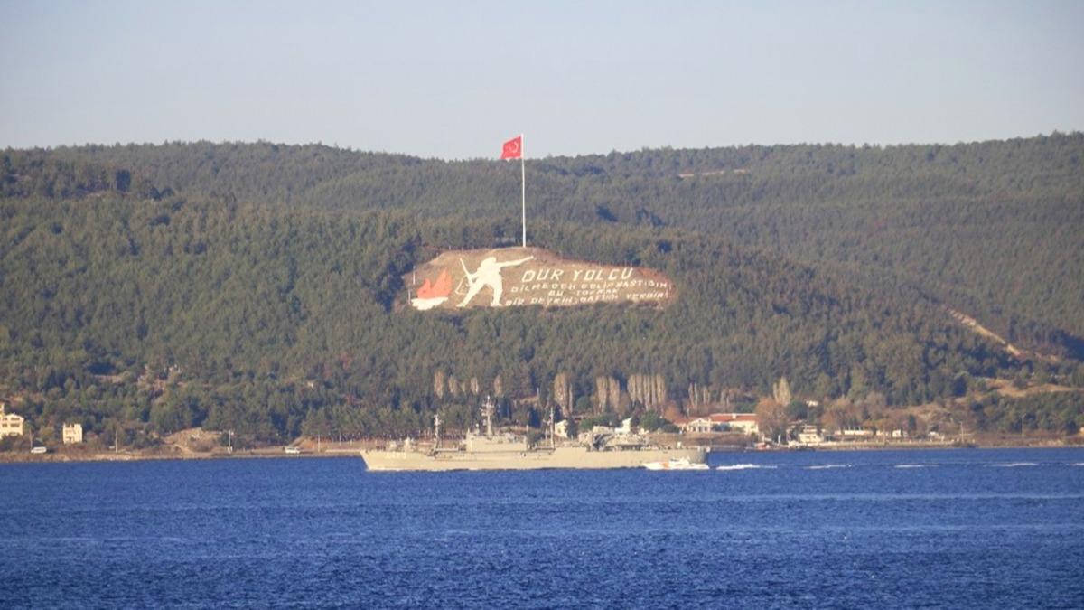 Yunan sava gemisi Trk bayra ekmedi!