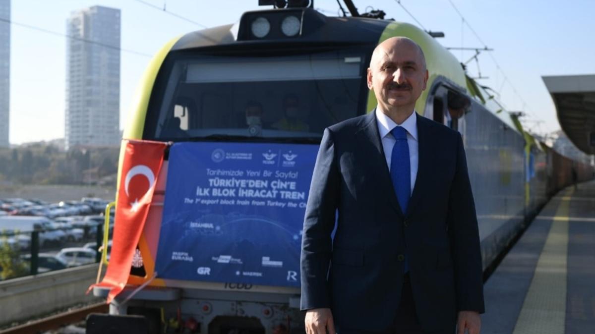 Bakan Karaismailolu: in ihracat trenimiz, kesintisiz yolculuunu tamamlad