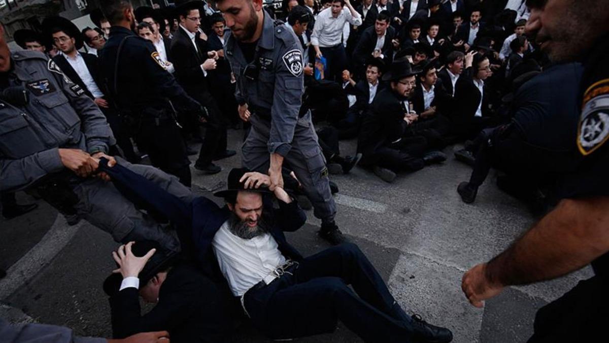srail'den Ortodoks Yahudilerin protestosuna mdahale