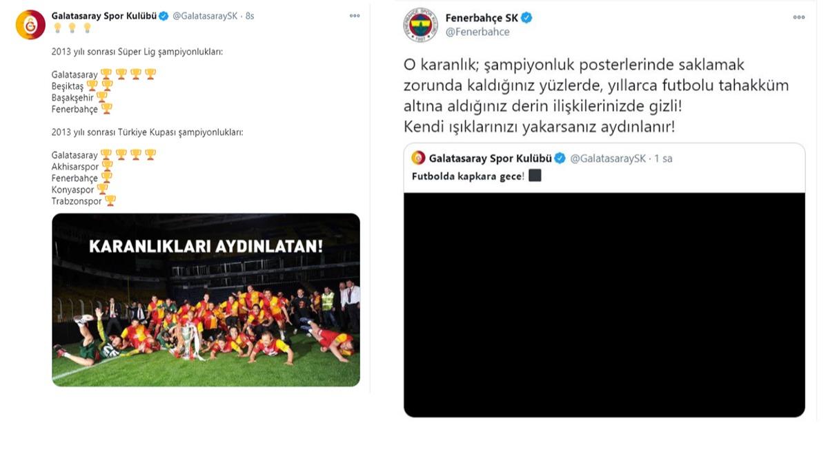 Galatasaray ve Fenerbahe sosyal medyada kapt