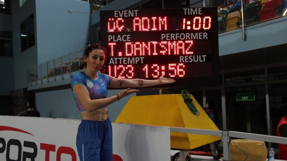 Milli atlet Tuba Danmaz'dan yeni Trkiye rekoru
